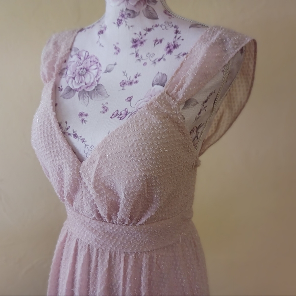 NWT new Majeste dress long maxi evening gown highlight pink chiffon - Picture 9 of 14